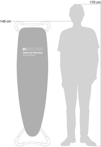Прасувальна дошка Rolser K-Surf Black Tube Plata (K07002-1029) 931466 фото