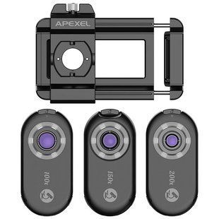 Микроскоп для телефона 100x 150x 200x подсветка Apexel APL-MS3IN1 APL-MS3IN1 фото