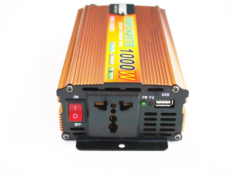 Преобразователь напряжения(инвертор) UKC 12-220V UKC 1000W gold 5064 фото