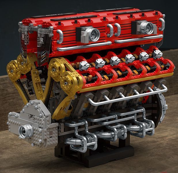 Конструктор двигатель V12 Engine 4719 деталей Reobrix 33017 5577 фото