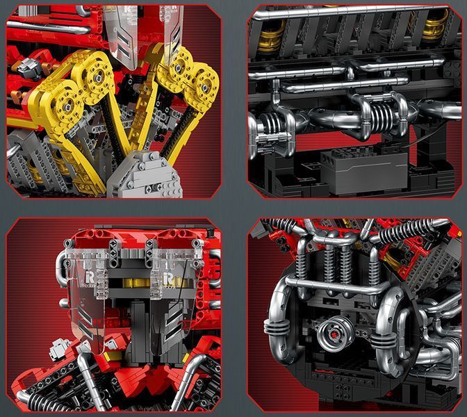 Конструктор двигатель V12 Engine 4719 деталей Reobrix 33017 5577 фото