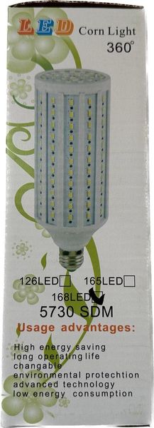 Лампа светодиодная Prolight 60 Вт LED кукуруза 168 диодов E27, 5500K для студийного освещения 1193 фото