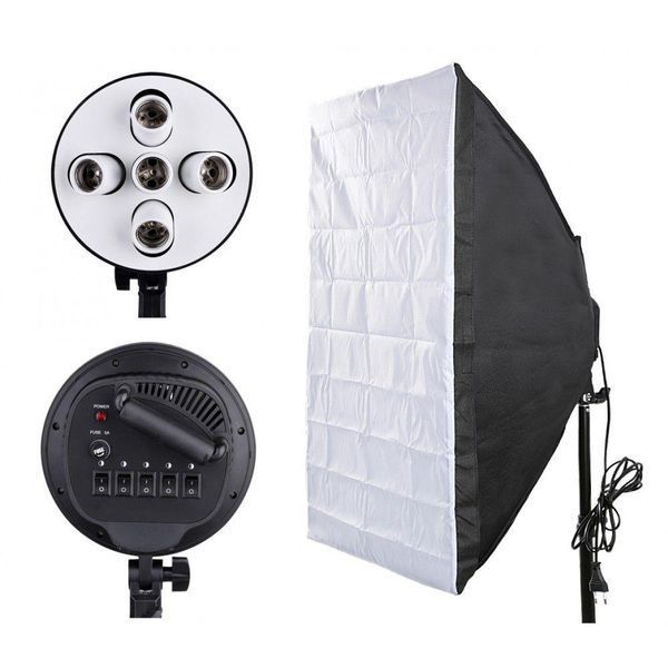 Софтбокс 60х90 см на 5 набоїв E27 Profi-light PS-695 + Стійка 2 м 71056 фото