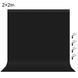 Фон для фотостудии Puluz PU5207B из ткани 2 х 2 м. черный PU5207B фото 1