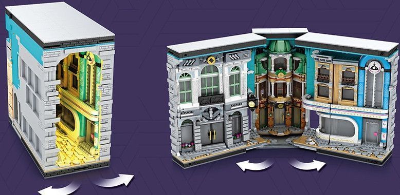 Конструктор Уличная Архитектура 3108 деталей 3D книга на полку Reobrix 66032 5158 фото
