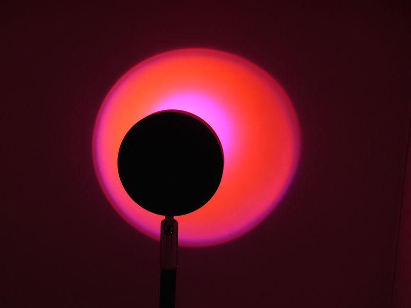 Лампа Sunset Lamp для селфи еффект солнца RGB + пульт (F-20) 23см 16 цветов 4 режима 4753 фото