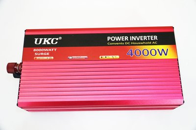 Перетворювач авто інвертор з функцією плавного пуску 24V-220V UKC 4000 Вт з USB 5095 фото