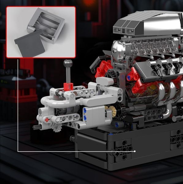 Конструктор двигатель и коробка Muscle Car V8 855 деталей Mould King Mking Engine 10225 5175 фото