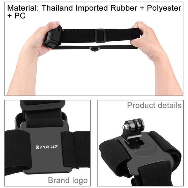 Кріплення на голову Puluz PU24 для GoPro Sjcam Xiaomi Sony Head Strap PU24 фото