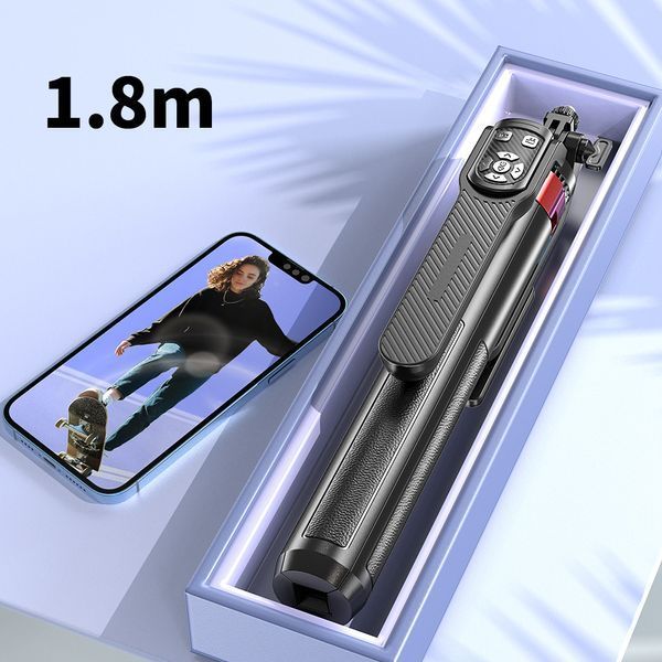 Штатив монопод з пультом на чотирьох ніжках 43-180 см AC Prof P185TK Selfie stick Aluminum 31020 фото