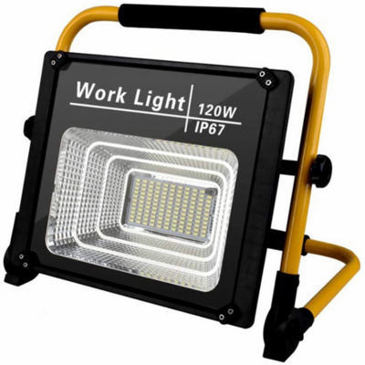 Прожектор акумуляторний ліхтар Solar Light W745 120 W портативний із сонячною панеллю 12000 mAh IP67 USB 9003 фото
