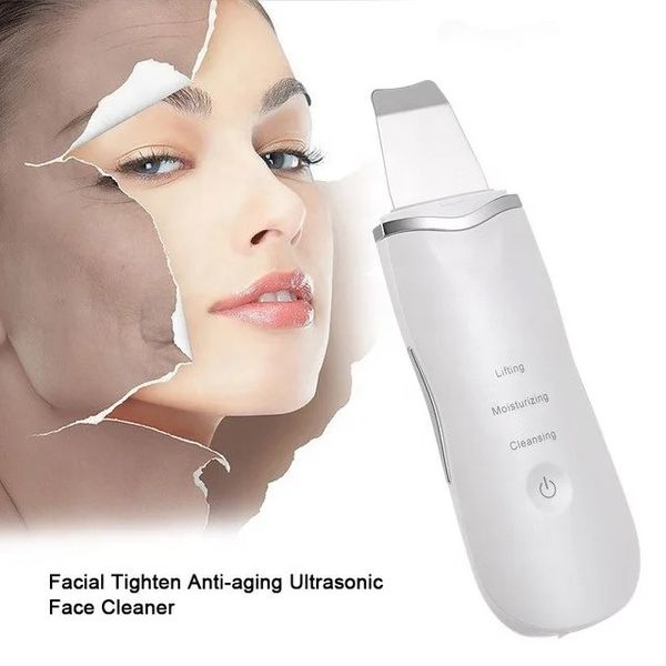 Ультразвуковий скрабер для чищення обличчя Ultrasonic Beauty Home White 1354 фото