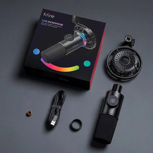 Мікрофон студійний динамічний USB Fifine K658 F3918 фото