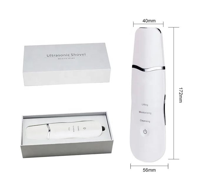 Ультразвуковий скрабер для чищення обличчя Ultrasonic Beauty Home White 1354 фото
